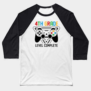 4th Grade Level Complete Gamer Boys Graduation Gifts Baseball T-Shirt